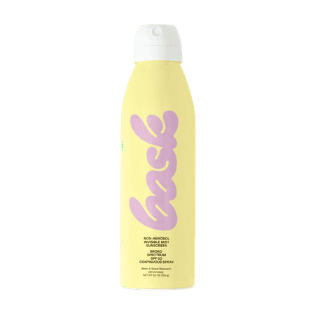 Bask SPF 50 Broad Spectrum Non-Aerosol Non-Oily Sunscreen Spray, Water Resistant, Reef Safe, and Lightweight 5.5 Oz
