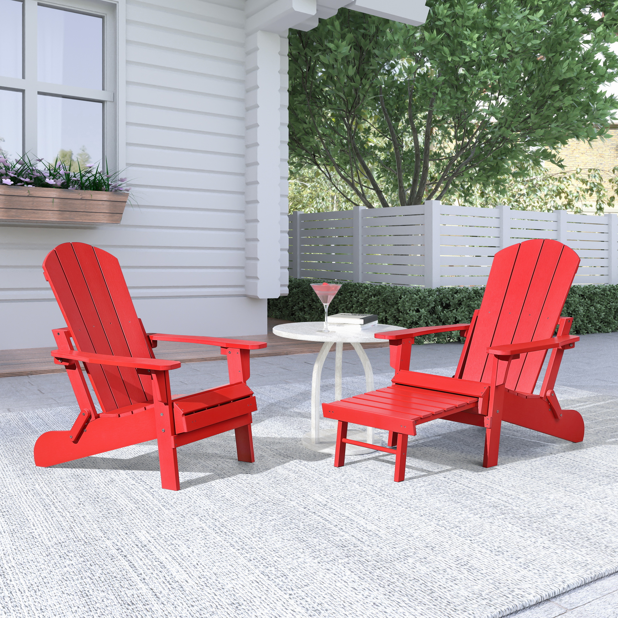 Hurley Stanton Prior Plastic/Resin Folding Adirondack Chair with