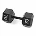 thumbnail image 3 of CAP Barbell Cast Iron Hex Dumbbell, Black, Single, 70 lb, 3 of 4