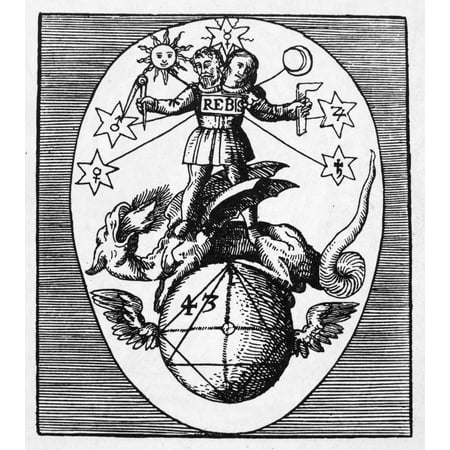 - Alchemy Hermaphroditus Nthe Male-Female Principle Of Alchemic Transmutation Straddling The Winged Globe Of Chaos Woodcut From Heinrich JamsthalerS Viatorium Spagyricum Frankfurt Germany 1625 Rolled Ca
