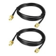 thumbnail image 6 of Uxcell 39'' RG174 RP-SMA Male to RP-SMA Female Antenna Extension Cable Shorter Length Metal Black 2 Pcs, 6 of 6