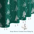 thumbnail image 6 of Green Christmas Tree and Snow Pattern Shower Curtain 84"x72" ,Bathroom Decorative Shower Curtains Set with 12 Hooks,Modern Waterproof Washable Shower Curtain, 6 of 6