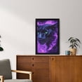 thumbnail image 3 of ZFLMY [Purple Flame Black Panther] Wall Art Framed Canvas Poster - [Black] Wood Frame Canvas Painting Wall Decor for Home Bedroom Living Room Decorations, 3 of 8