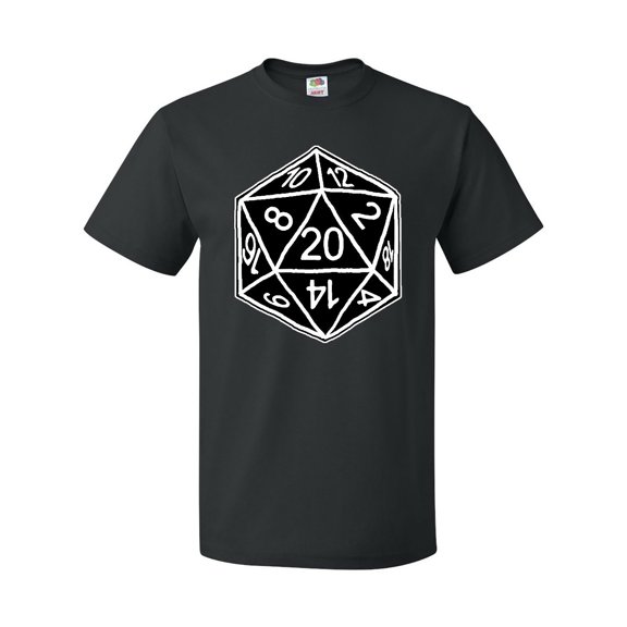 Inktastic 20 Sided Black Dice T-Shirt