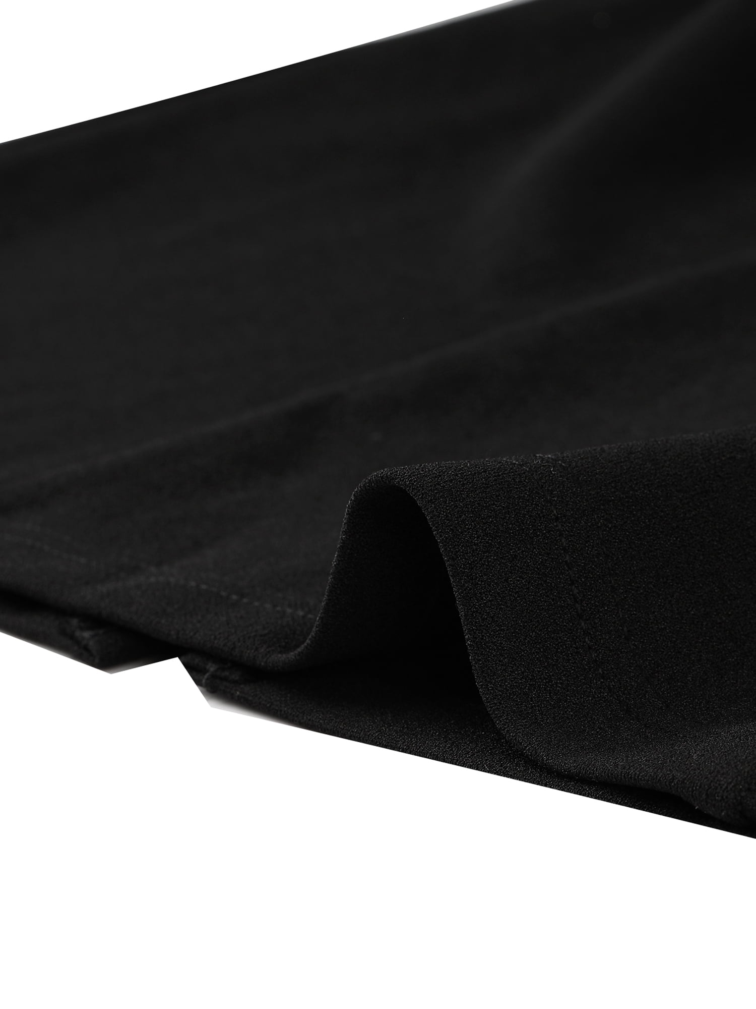 DARING DIVA Square Neck Cap Sleeve Belted Sheath Dress S Black