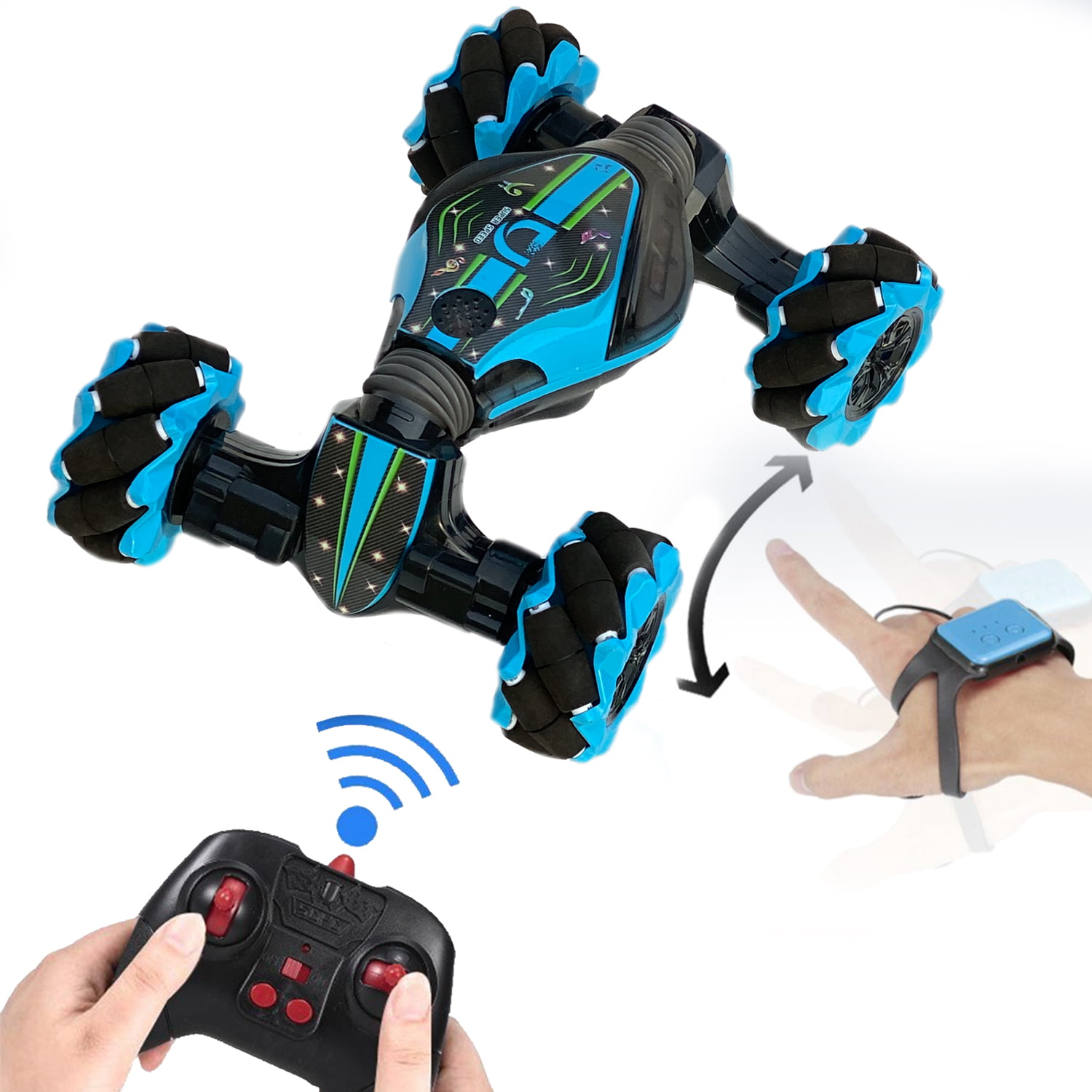 Remote Control Stunt Car Gesture Induction Twisting Off-Road Vehicle Light 