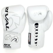Rival Boxing RFX-Guerrero HDEF Lace-Up Sparring Gloves - 12 oz. - White
