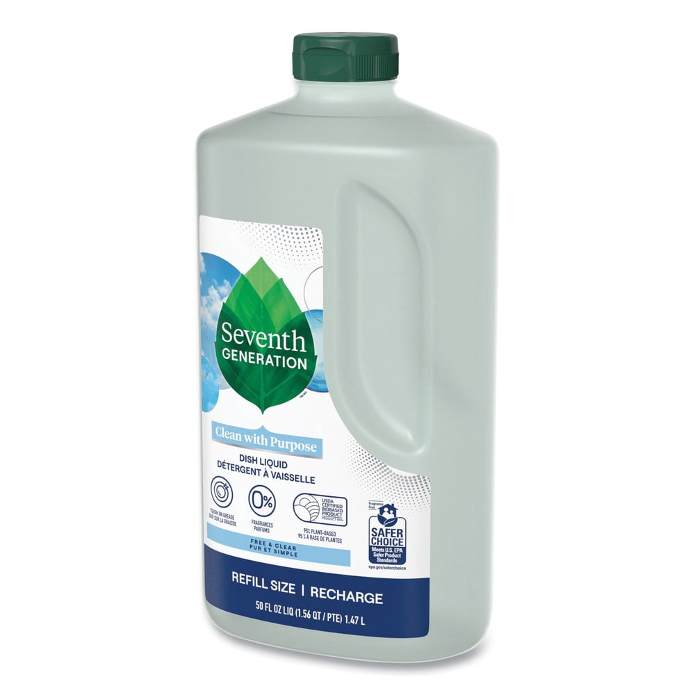50 oz. Bottle Natural Dishwashing Liquid - Free and Clear (3/Carton)