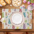 thumbnail image 3 of Easter Placemats Set of 4 Bunny Eggs Flowers Place Mats for Dining Table Seasonal Spring Holiday Indoor Home Decor 12x18 Inch, 3 of 5
