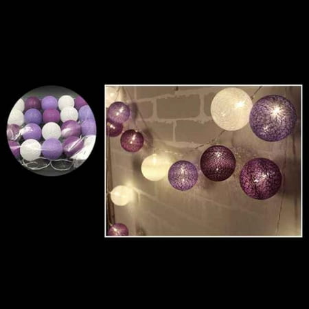 

Patgoal Baby Toys 20 LED Cotton Globe Ball String Lights AC & Battery Globe Bedroom Decoration Holiday Garland Christmas Lighting Chain