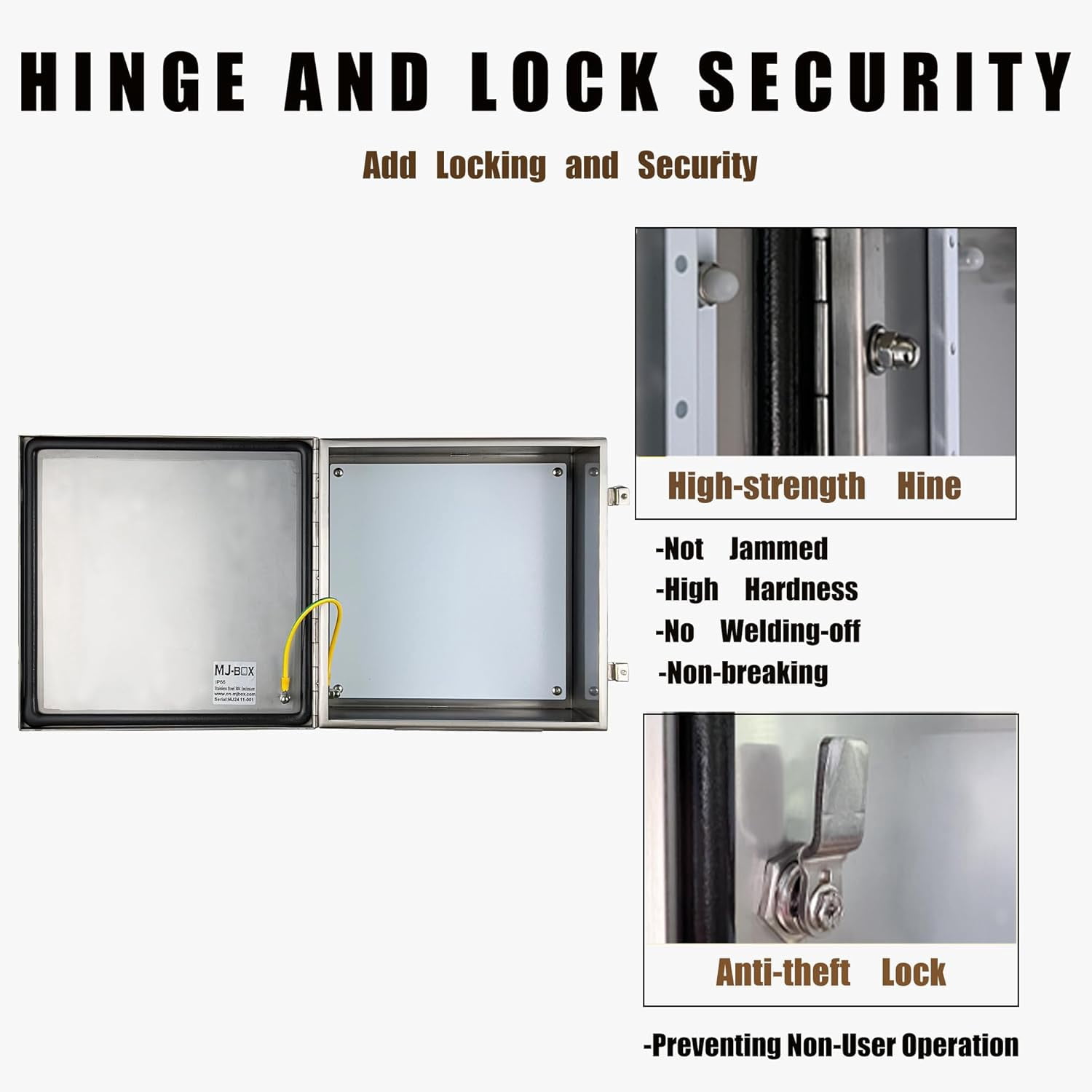 NEMA Steel Electrical Enclosure Box 12x12x6 304 Stainless Steel Explosion Proof Electrical Box IP66 Waterproof & Dustproof Outdoor/Indoor NEMA 4X Stainless Steel Enclosure