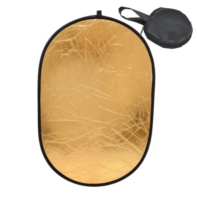 Miulika Réflecteur de Lumière Pliable Compact 2 en 1 pour Photographie en Extérieur S Or