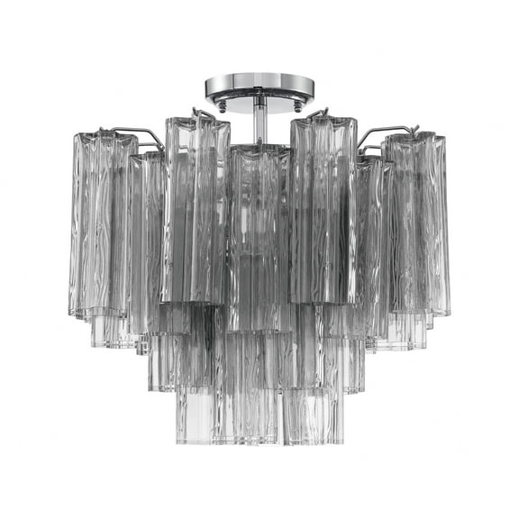 Crystorama Lighting - Addis - 4 Light Flush Mount In Geometric Style-13.75