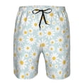 thumbnail image 4 of Naloa Daisies Flowers Men's Beach Shorts, Surfing shorts, Swim trunks, Quick Dry Swim Trunks for Surfing Beach Fun - Medium, 4 of 9