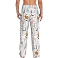 thumbnail image 3 of Uemuo Fall Rabbit Pattern Men's Wide Leg Palazzo Lounge Pants with Pockets Light Weight Loose Comfy Casual Pajama Pants-X-Large, 3 of 9