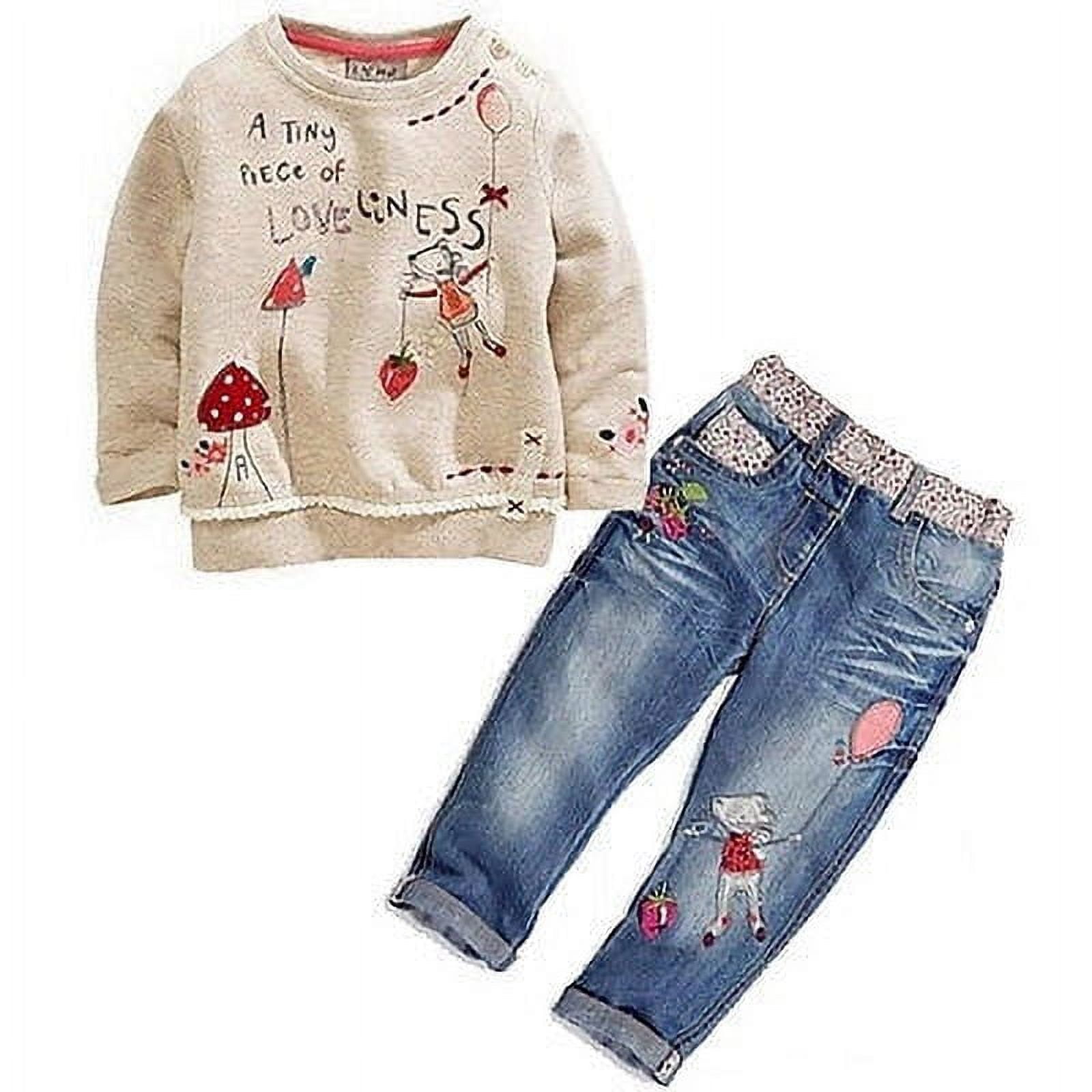 Girls jeans suit clearance