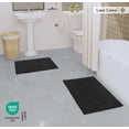 thumbnail image 3 of Juego de alfombras de baño Lane Linen, 2 piezas, color negro absorbente, 3 of 9