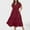 Wine, variant on Lenago Women's Dresses Plus Size Dress For V Neck Summer Casual Sundresses Pocket Sleeveless With Pockets Beach Party Dresses XL-5XL