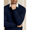 thumbnail image 5 of HAOMEILI Men's Relaxed Fit Cable Knit Crewneck Sweater, 5 of 7