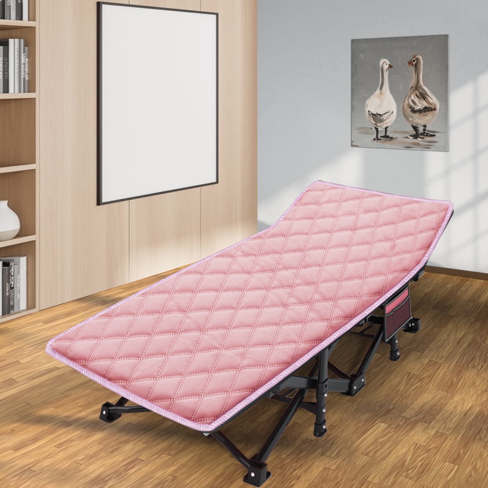 MOPHOTO Folding Camping Cot for Adults, Portable Folding Bed with Carry