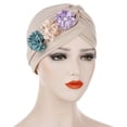 thumbnail image 2 of Uooqdmx Cancer Headwear for Women Chemo, Turbans for Women with Cancer, Head Covers for Chemo Patients, Head Wraps for Women, Cancer Head Wraps for Women, Khaki One Size, 2 of 2