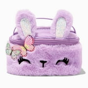Claire's Girls Light Purple Bunny Butterfly Cosmetic Travel Case with Carrying Handle