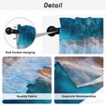 thumbnail image 5 of Beach Waves Tier Curtains, Ocean Gradient Orange Turquoise Nature Light Filtering Kitchen Curtains, 2Pcs Rod Pocket Half Window Treatments Panels for Sink Cafe Cabinet Camper 27.5x24 Inches, 5 of 9