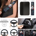 thumbnail image 2 of Jeiento Panda 17 Pcs Car Seat Cover with Floor Mats Steering Wheel Cover Armrest Cover Sear Belt Cover, Black Interior Auto Accessory Universal Fits for Most Cars Truck SUV Sedan, 2 of 4