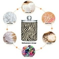 thumbnail image 6 of Yayeee 2 Pack Qtip Holder Bathroom Cotton Swab Canister with Lid Clear Dispenser Set, Black Lines, 6 of 6