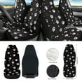 thumbnail image 2 of Yuyamidu Dog Paw Front Car Seat Cover Set of 12 Cute Steering Wheel Cover Seat Belt Pads Armrest Cover Garbage Bin Air Vent Pocket Rearview Mirror Cover Coasters Keychain Car Accessories Decor, 2 of 7