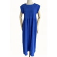 thumbnail image 3 of Cotton Midi Dress for Womens Crew Neck Short Sleeve Casual Dress Loose Tunic Summer Beach Dresses with Pockets, 3 of 4