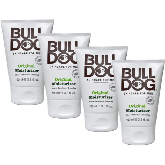 Bulldog Skincare for Men Original Face Moisturizer, 3.3 Oz Pack of 4