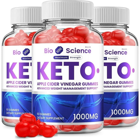 3 Pack Bio Science Keto ACV Gummies BioScience Advanced Formula Apple Cider Vinegar Keto Gummies 180 Gummies