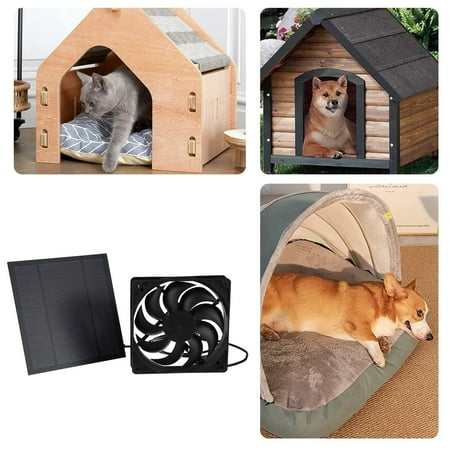 

Battery Powered Fan Border Small Size Solar Panel Chicken Kennel Ventilation Solar Panel Fan Photovoltaic Birthday gifts for Job Site use
