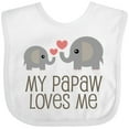 thumbnail image 3 of Inktastic My Papaw Loves Me Grandchild Boys or Girls Baby Bib, 3 of 4