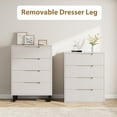 thumbnail image 5 of 4-Drawer Dresser, 41.5" Tall Storage Cabinet with Drawers, Freestanding Vertical Dresser for Bedroom, Living Room, Entryway - Ash Grey, 5 of 7