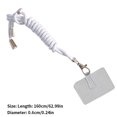 thumbnail image 4 of Destyer Mobile Phone Nylon Hanging Ropes with Card Detachable Neck Cords Anti-lost Crossbody Necklace Lanyards Strap Cellphone Accessory White, 4 of 9