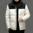 thumbnail image 4 of Chaqueta de plumón ligera con cuello alto y contraste de color para hombre, ropa de diseñador, chaqueta de invierno con plumón de pato para hombre, abrigo para hombre, 4 of 4