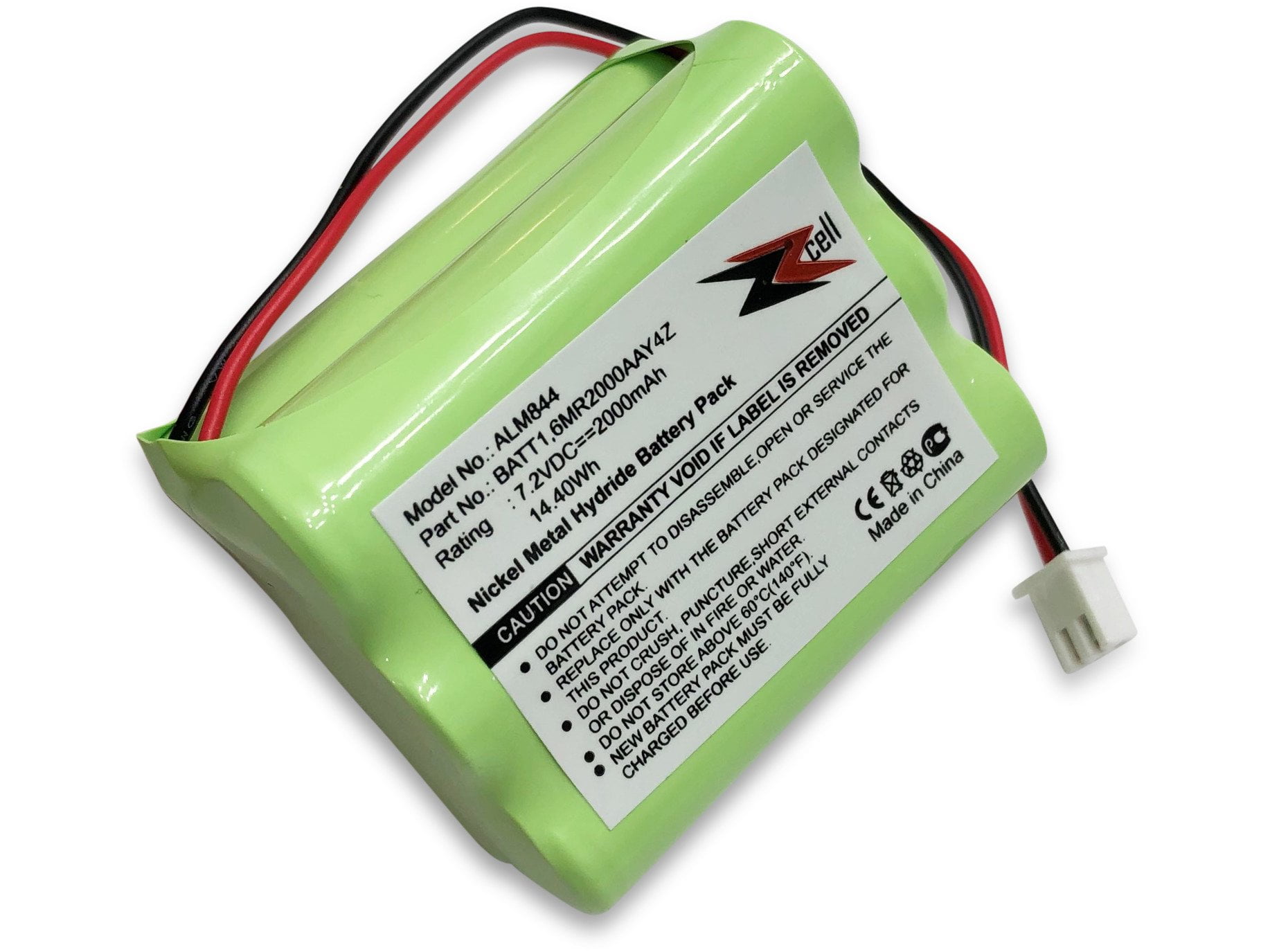 ZZcell Replacement Battery For 2Gig BATT1, BATT1X, BATT2X, 6MR2000AAY4Z