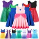 thumbnail image 2 of Disney-vestido informal de princesa para niños, ropa de verano con manga, Minnie Mouse, Blancanieves, Rapunzel, Ariel, 2 of 5