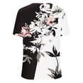 thumbnail image 5 of ICHUANYI Clearance Women V-neck Floral Print T- Fashion Comfortable Female Blouses Tops(White, S) ICHUANYI WER2023081000074, 5 of 5