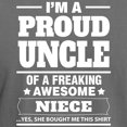 thumbnail image 3 of CafePress - I'm A Proud Uncle Of A Freaking Awesome Niece T Sh - Mens Comfort Colors Shirt, 3 of 5