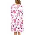 thumbnail image 3 of Renewold Fashion Women Dresses for Wedding Holiday Dance Pink Hearts A Line Sundress Valentine's Day Elastic Corset Midi Dress Size L Comfy Crew Neck Playwear, 3 of 7
