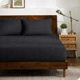 thumbnail image 1 of Bare Home Ultra-Soft Fitted Sheet + Pillowcase Set - Premium 1800 Collection - Deep Pocket - Queen, Black, 1 of 7