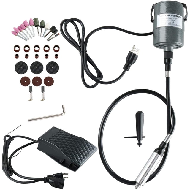 Amoladora de eje flexible YaeKoo de 1/4 HP, 380 W, 110 V