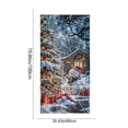 thumbnail image 2 of Cortina de puerta de poliéster, decoraciones navideñas, cubierta de puerta navideña, decoración para fiestas navideñas, decoración de puerta con muñeco de nieve, decoración de cubierta de puerta, en e, 2 of 5