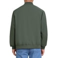 thumbnail image 3 of Chaqueta Bomber INSPIRE CHIC para hombres, abrigo de otoño, cierre completo, puños acanalados, chaqueta de béisbol 2XL verde, 3 of 6