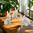 thumbnail image 3 of Vintage Easter Decor - Antique Style Resin Bunny Figurine, Whimsical Animal Statue for Cottagecore Home & Spring Display A, 3 of 4