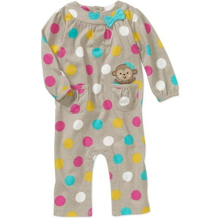 Child of Mine Carters Newborn Girls' Dot Print Jumpsuit
