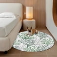 thumbnail image 2 of Round Rugs 5Ft, Sage Green Gray Coral Coastal Round Area Rug Washable Indoor Throw Carpet, Summer Beach Seaside Nautical Soft Non Slip Circle Rug for Cabinet Bathroom Home Decor Aesthetic, 2 of 8